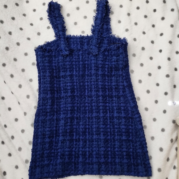 Zara Tweed Dress Blue - Picture 3 of 3